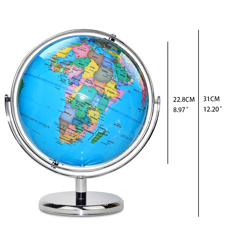 22.8cm (9") Talking Globe with Full-Swing Meridian – Metal Meridian and Base detail view 1